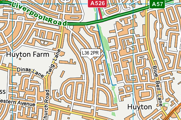 L36 2PR map - OS VectorMap District (Ordnance Survey)