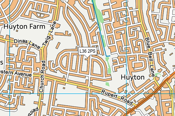 L36 2PS map - OS VectorMap District (Ordnance Survey)