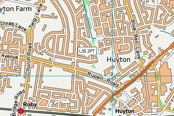 L36 2PT map - OS VectorMap District (Ordnance Survey)