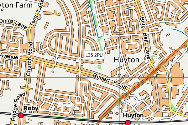 L36 2PU map - OS VectorMap District (Ordnance Survey)