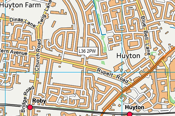L36 2PW map - OS VectorMap District (Ordnance Survey)
