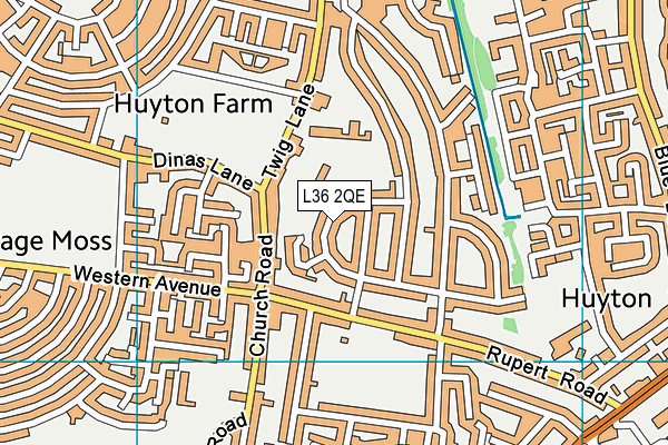 L36 2QE map - OS VectorMap District (Ordnance Survey)