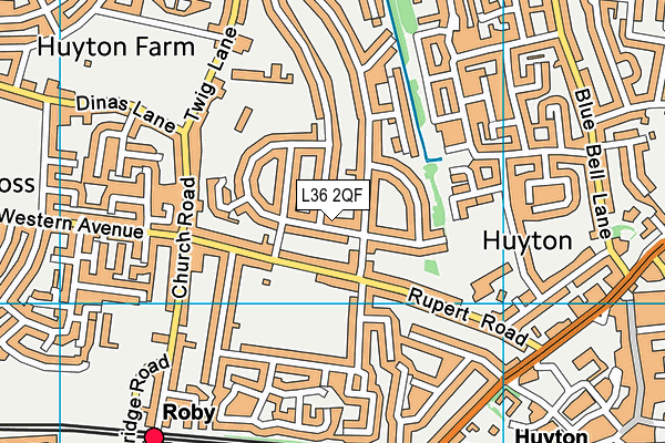 L36 2QF map - OS VectorMap District (Ordnance Survey)