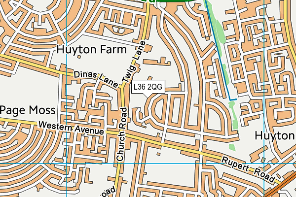 L36 2QG map - OS VectorMap District (Ordnance Survey)