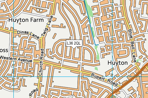 L36 2QL map - OS VectorMap District (Ordnance Survey)