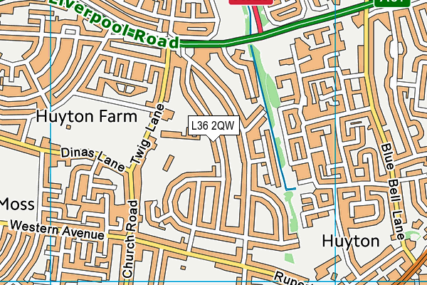 L36 2QW map - OS VectorMap District (Ordnance Survey)