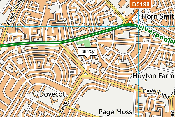 L36 2QZ map - OS VectorMap District (Ordnance Survey)