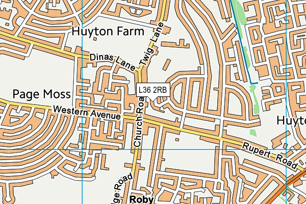 L36 2RB map - OS VectorMap District (Ordnance Survey)
