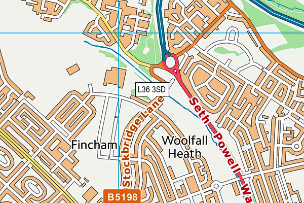 Knowsley Community College map (L36 3SD) - OS VectorMap District (Ordnance Survey)