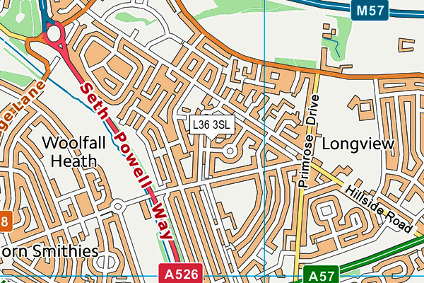 L36 3SL map - OS VectorMap District (Ordnance Survey)