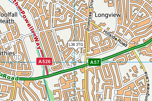 L36 3TG map - OS VectorMap District (Ordnance Survey)