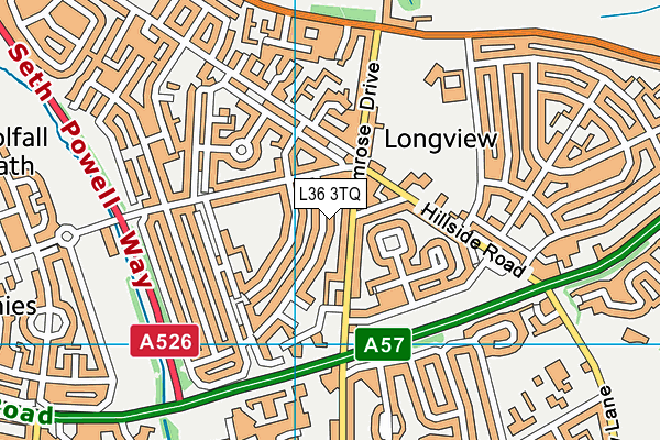 L36 3TQ map - OS VectorMap District (Ordnance Survey)