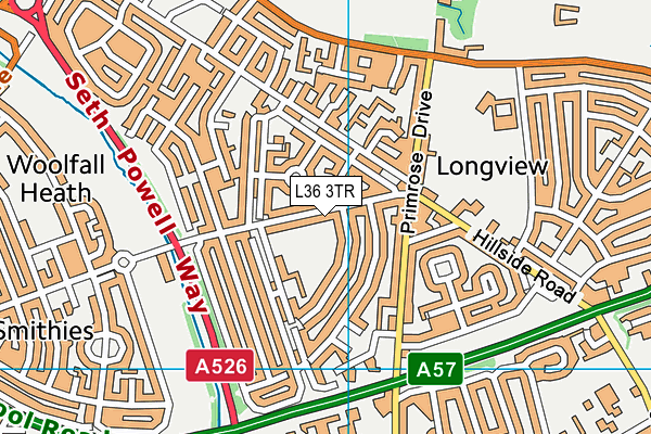 L36 3TR map - OS VectorMap District (Ordnance Survey)