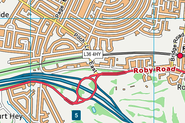 L36 4HY map - OS VectorMap District (Ordnance Survey)