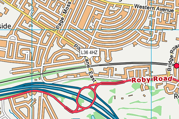 L36 4HZ map - OS VectorMap District (Ordnance Survey)