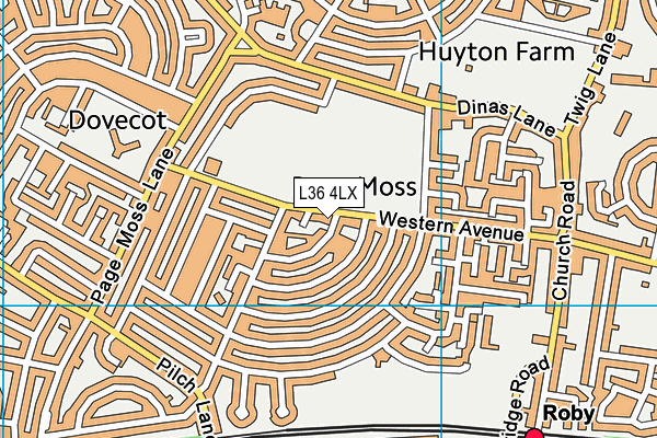 L36 4LX map - OS VectorMap District (Ordnance Survey)
