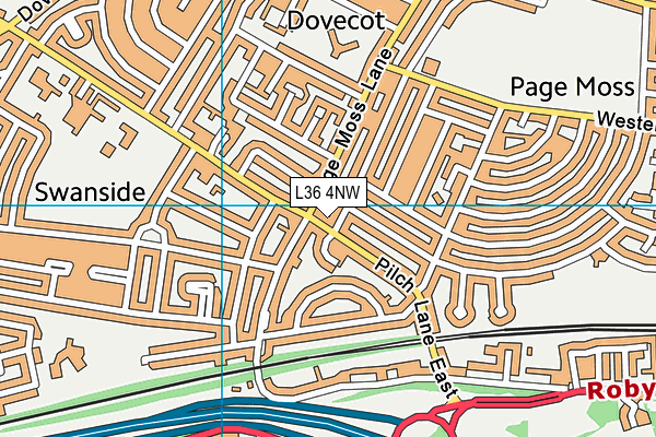 L36 4NW map - OS VectorMap District (Ordnance Survey)