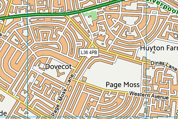 L36 4PB map - OS VectorMap District (Ordnance Survey)
