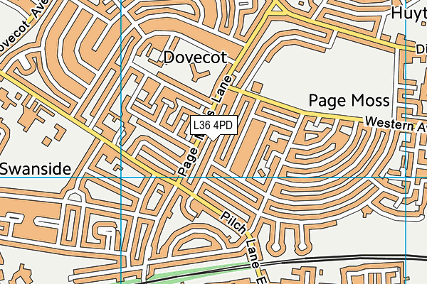 L36 4PD map - OS VectorMap District (Ordnance Survey)