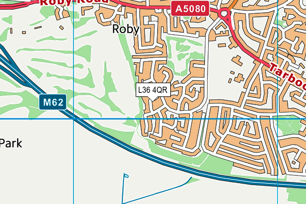 L36 4QR map - OS VectorMap District (Ordnance Survey)