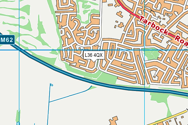 L36 4QX map - OS VectorMap District (Ordnance Survey)
