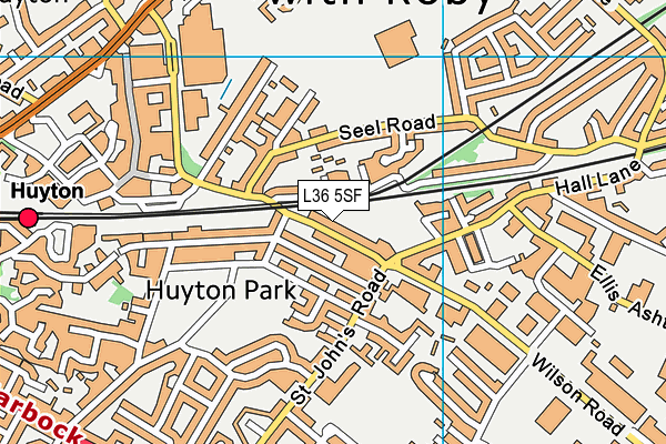 L36 5SF map - OS VectorMap District (Ordnance Survey)