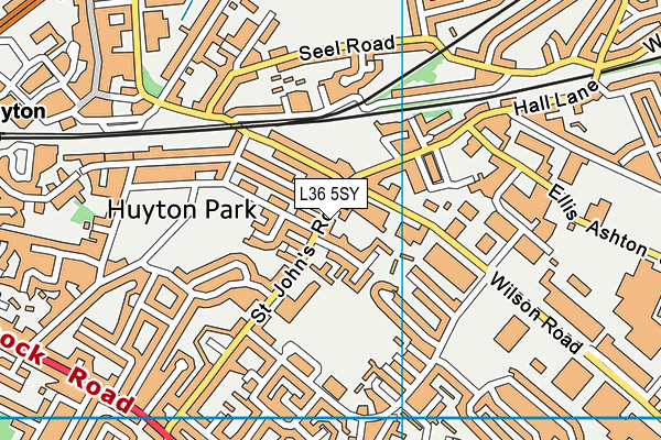L36 5SY map - OS VectorMap District (Ordnance Survey)