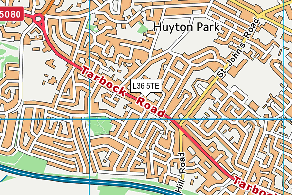 L36 5TE map - OS VectorMap District (Ordnance Survey)