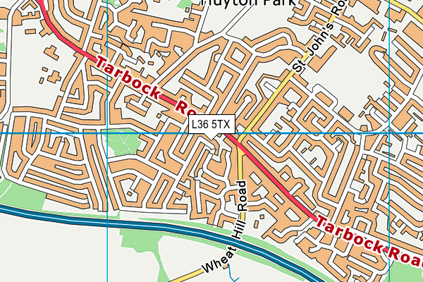 L36 5TX map - OS VectorMap District (Ordnance Survey)