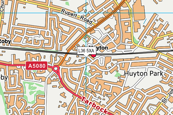 L36 5XA map - OS VectorMap District (Ordnance Survey)