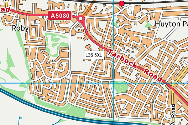 L36 5XL map - OS VectorMap District (Ordnance Survey)