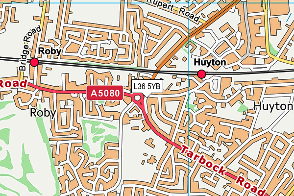 L36 5YB map - OS VectorMap District (Ordnance Survey)