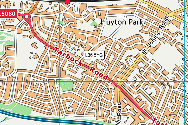L36 5YG map - OS VectorMap District (Ordnance Survey)