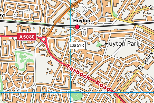 L36 5YR map - OS VectorMap District (Ordnance Survey)