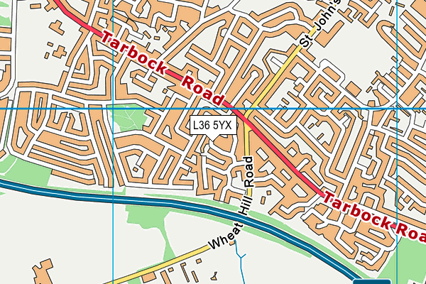 L36 5YX map - OS VectorMap District (Ordnance Survey)