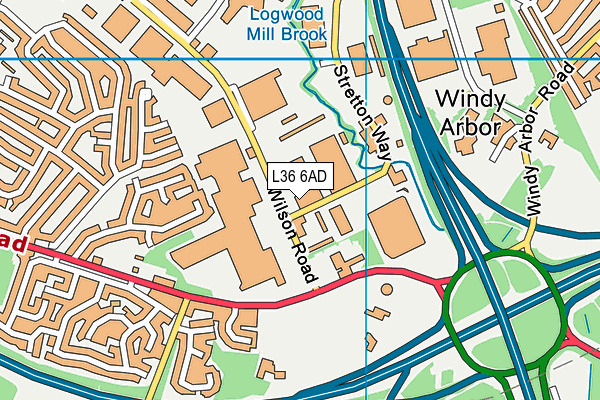 L36 6AD map - OS VectorMap District (Ordnance Survey)