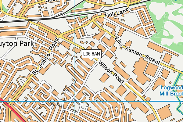 Bodytorque Gym Ltd (Closed) map (L36 6AN) - OS VectorMap District (Ordnance Survey)
