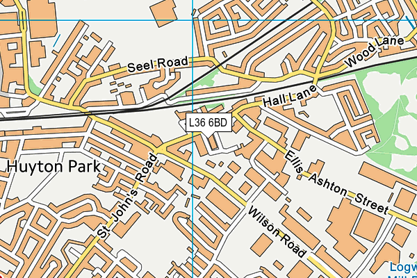 L36 6BD map - OS VectorMap District (Ordnance Survey)