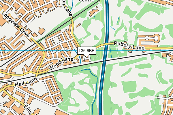 L36 6BF map - OS VectorMap District (Ordnance Survey)