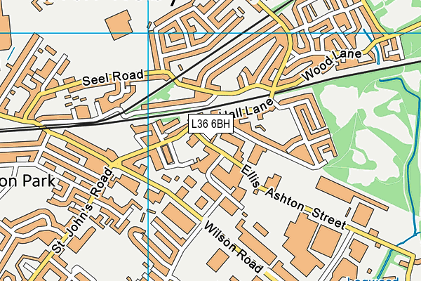 St Gabriel's CofE Primary School map (L36 6BH) - OS VectorMap District (Ordnance Survey)