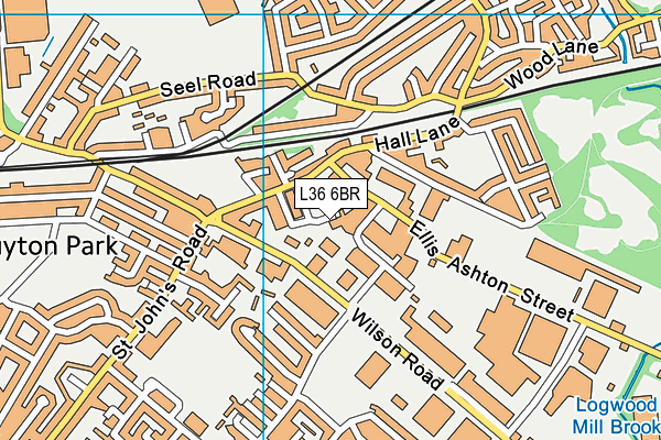 L36 6BR map - OS VectorMap District (Ordnance Survey)