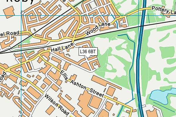 L36 6BT map - OS VectorMap District (Ordnance Survey)