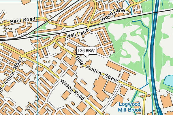 L36 6BW map - OS VectorMap District (Ordnance Survey)