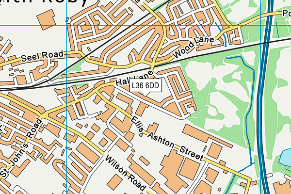 L36 6DD map - OS VectorMap District (Ordnance Survey)