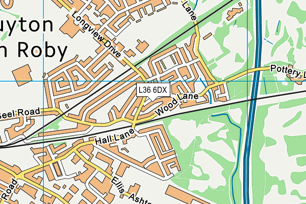 L36 6DX map - OS VectorMap District (Ordnance Survey)