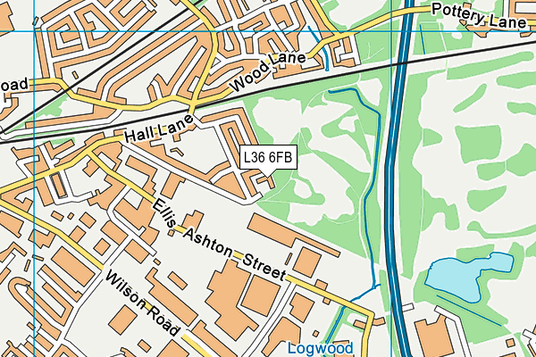 L36 6FB map - OS VectorMap District (Ordnance Survey)