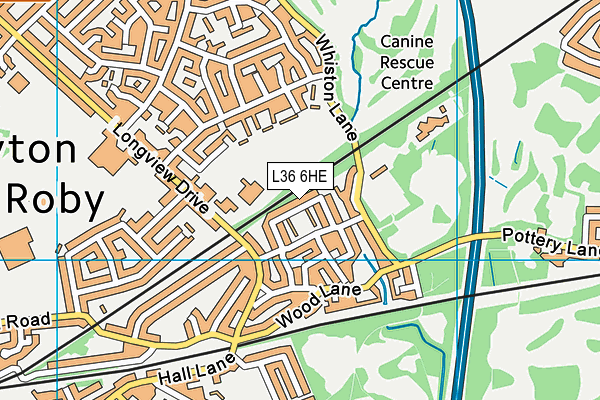 L36 6HE map - OS VectorMap District (Ordnance Survey)