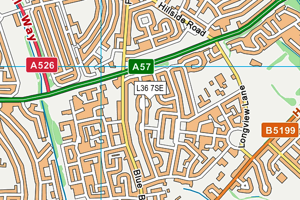 L36 7SE map - OS VectorMap District (Ordnance Survey)