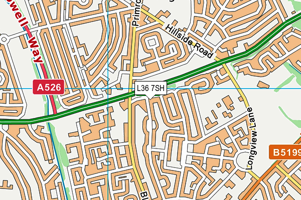 L36 7SH map - OS VectorMap District (Ordnance Survey)