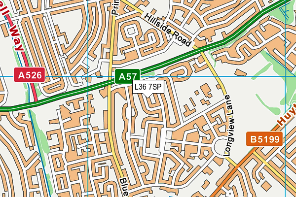 L36 7SP map - OS VectorMap District (Ordnance Survey)